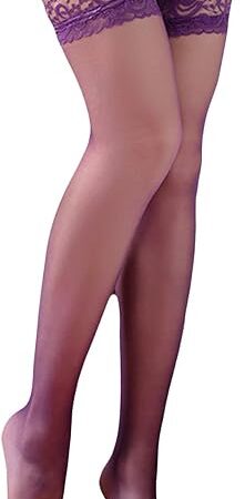 Womens Sexy Fishnet Tights Stocking Lingerie Sheer Mesh Stretchy Thigh High Stocking Lace Pantyhose, One Size Queen