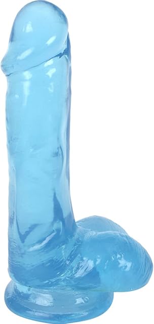 Curve Novelties 6 Inch Slim Stick with Balls Berry Ice Dildo