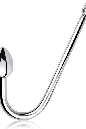 Anal Butt Plug Hook Stainless Steel Anal Rope Hook with Solid Anal Heart Ball Bondage Hook Sex Toy for Unisex Adult SM Game
