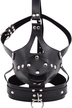 Adjustable BDSM Mouth Gag Harness  Silicone Detachable Gag Headgear, Fetish Bondage Mask, Roleplay Accessories for Couples, Adjustable Gag Strap for BDSM Play