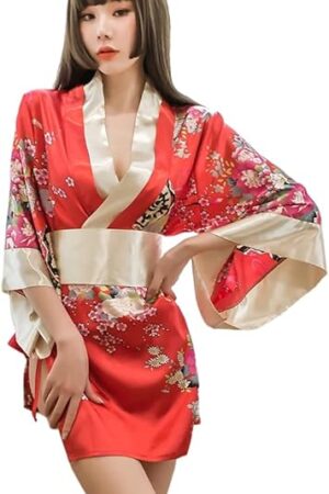 Women's Traditional Japanese Kimono Style Robe Yukata Costumes Pajamas Sexy Cosplay