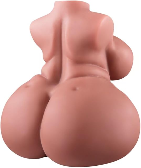 BBW Sex Doll with Big Fat Boobs and Ass, 7.9lB Brown Torso Love Doll Pocket Pussy with Built-in Spine, Male Masturbator with Realistic Vagina and Anus, Sex Toy for Men Orgasm Cobulipo