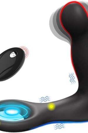Wiggle Motion Anal Vibrator Prostate Massager Anal Sex Toys for Man, Black
