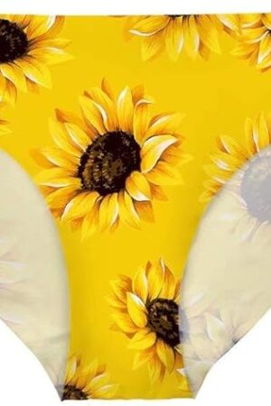 Women's Sexy Sunflower Print Soft Comfortable Seamless Party Lingerie Fashion Bikini Panties