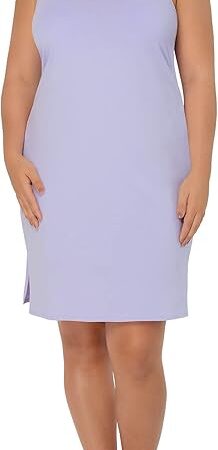 Women's Plus Size Comfort Cotton Rib Cardigan, Lilac IRIS, 2X/3X