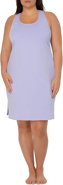 Women's Plus Size Comfort Cotton Rib Cardigan, Lilac IRIS, 2X/3X