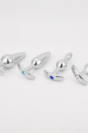 4PCS Metal Anal Plug Removable Wearable Butt Plug Jewelry Anchor Base Male Female Sex Toy