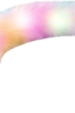 FST Sexy Fox Tail Anal Plug Sex Foreplay Glowing Adult Toys Fashion Role-Playing Alloy Anus Stopper Furry Pink Faux Fox Tail Couples Lover Flirting Libido Stimulation Toys (M)
