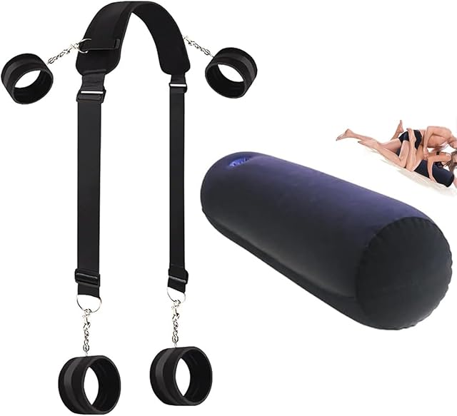 Generic 2024 Upgrade Inflatable Sex Long Round Pillow Sex Furniture for Bedroom Position Support Pillow with BDSM Kit Men Women Couples Sex Pillow Position Cushion for Couple Sweater NL01