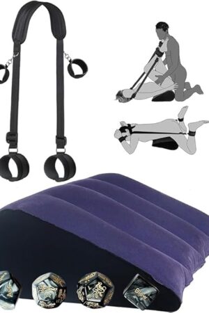 Inflatable Wedge Pillow Cushion-Sex Adult Furniture for Couples Sex Frequent Flyer Adult Wedge Pillow for Couples Bedroom Hanging Pillow Sling Heavy Duty Sex- Furnitures Sweater S3357-ZI