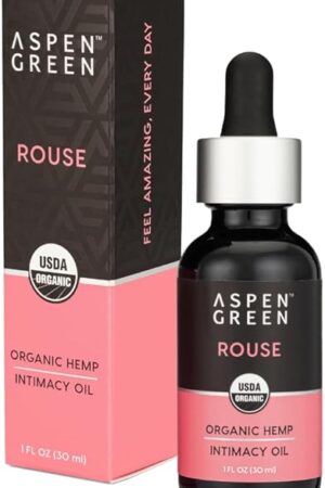 Aspen Green Rouse Intimacy Oil - USDA Certified Organic Hemp Body Oil for Intimacy - Topical Arousal Oil for Intimate Areas to Stimulate Maximum Pleasure for Women