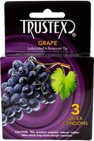 Grape Flavored Lubricated Condoms - 3 Pack - Trustex