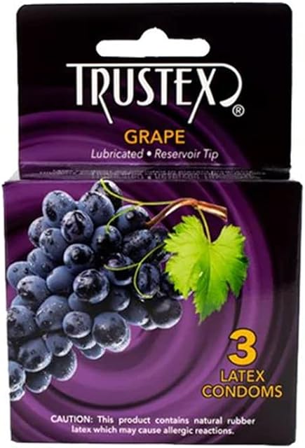 Grape Flavored Lubricated Condoms - 3 Pack - Trustex