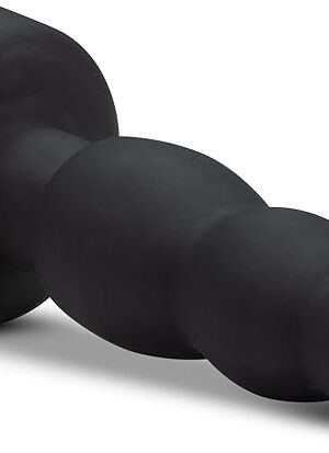 Eden Adult Sex Toy - Butt Plug Vibrator - 5.75" - 10 Vibrating Gyrating Rotating Silicone Anal Beads Plug with Wireless Remote Control - Anal Trainer Prostate Massager for Men Women & Couples - Black