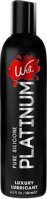 Wet Platinum Silicone-Based Personal Lubricant | Ultra Smooth, Super Slick, Hypoallergenic, Long-Lasting Performance, Waterproof Formula| Lube for Men, Women & Couples, 4.2 fl oz
