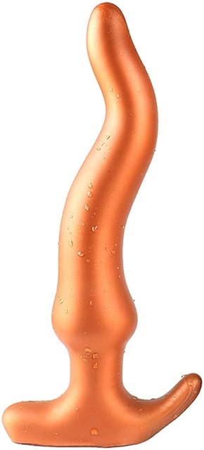 FST Long Butt Plug Ultra Soft Liquid Silicone Sinuous Anal Plug Anus Dilator for Beginner Advanced Men Women (L)