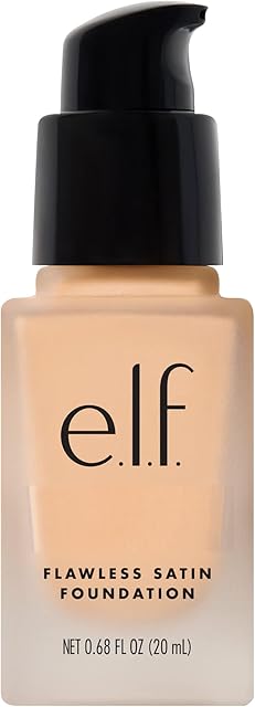 elf Flawless Finish Foundation, Improves Uneven Skin Tone, Lightweight, Medium Coverage & Semi-Matte, Vegan & Cruelty-Free, Bisque, 068 Fl Oz