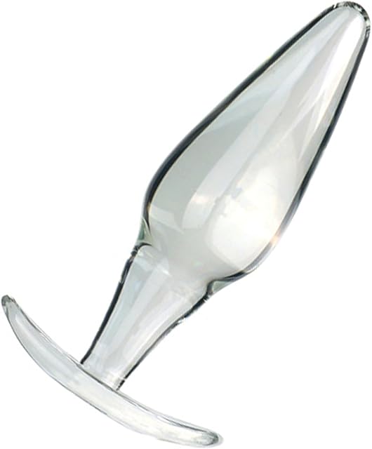Glass Butt Plug Anal Trainer Prostate Massager Crystal G-spot Dildo Cylinder Shaped Pleasure Wand,Crystal Penis Glass Sex Pleasure Wand Stimulator Masturbation Toy for Women Men(Style 1)