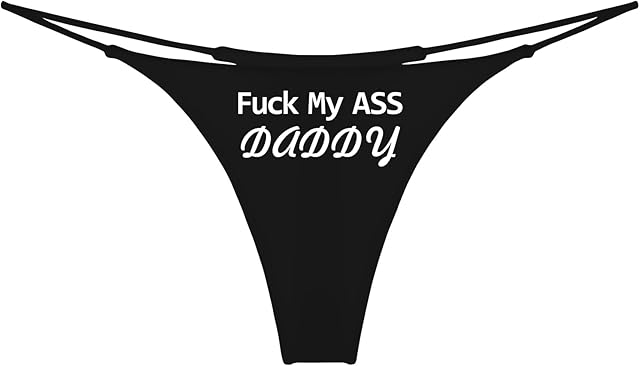 F My Ass Daddy G-String Thong, Flirty Fun Sports Underwear, Take These Off And F Me Panties Gifts for Wife