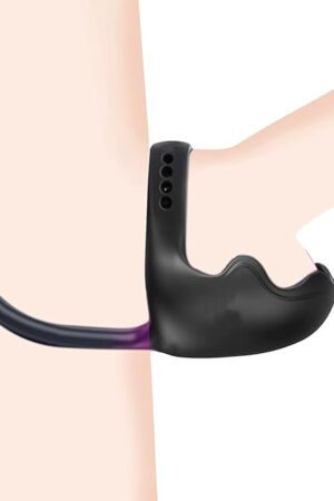 Vibrating Cock Ring with Anal Plug 360? Testicle Stimulator Dual Motor Remote Control Prostate Massager, Adjustable Penis Rings for Men 10 Vibrations Male Sex Enhancer