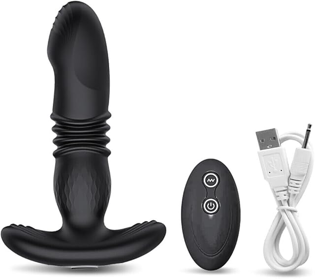 Anal Vibrator Prostate Massager, Thrusting Vibrator for Men Prostate Toys Male Sex Toys Anal Plug Butt Plug with 7 Thrusting & Vibrating Modes Remote Control Anal Toys Anal Sex Toy for Men