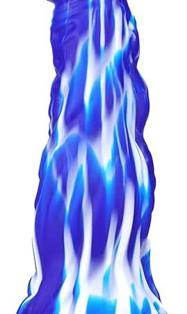 10.8 Inch Realistic Dragon Dildo, Big Knot Soft Liquid Silicone Dildos with Powerful Suction Cups Anal Sex Toys Adult Sex Toy for Women, Blue, 1.0 Count