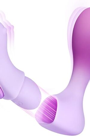 Detachable Wearable Dildo Vibrators with Separate Clit Stimulation, Butterfly Panty Vibrator with Wireless Remote Control and 7 Vibrating, Clitoral G Spot Vibrator Sex Toys for Adult Pleasure, Purple