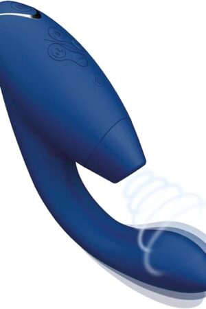 Womanizer Duo 2 Clitoral Sucker Rabbit Vibrator Sex Toy | Clit Sucking Gspot Vibrating Stimulator | Clitoris Suction | Sexual Pleasure Device | Dildo | Adult Toys for Women | Dual Stimulator | Blue