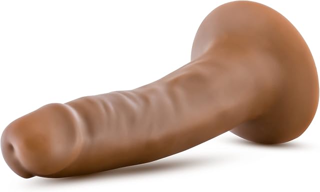 Eden Adult Sex Toys - Realistic Beginner Silicone Dildo 5.5 Inch - Posable Shaft Penis with Suction Cup & Strap-On Compatible for Hands-Free G Spot & Anal Play - Women, Men & Couples Pleasure - Mocha
