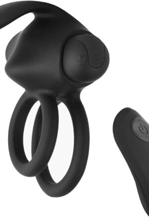 Vibrating Male Cock Rings Penis Vibrator with 10 Vibration Modes Clitoral Stimulator Silicone Delayed Ejaculation Rings for Stronger Erection Enhancing Pleasure Romi