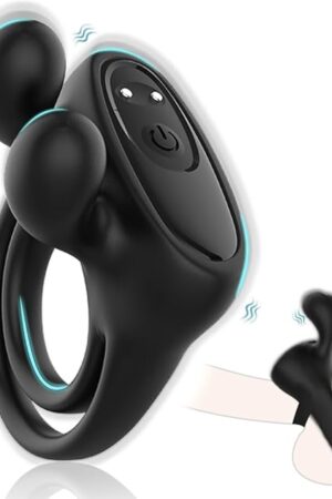 Vibrating Cock Ring, Men's Penis Ring Vibrator, 3 in 1 Men's Cock Ring Vibrator, Couple's Vibrator, Adult Sex Toys for Enhanced Erection, Long Lasting Firmness, Adult Sex Toys for Men or Couples