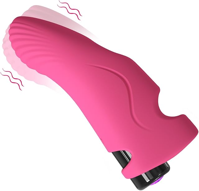 Finger Dildo Vibrator, Bullet Sex Toys, Vibrating Mini G spot Clitoral Nipple Masturbator, Waterproof Rechargeable Stimulator with 9 Vibration Modes, Sex Toys for Women & Couples Pleasure