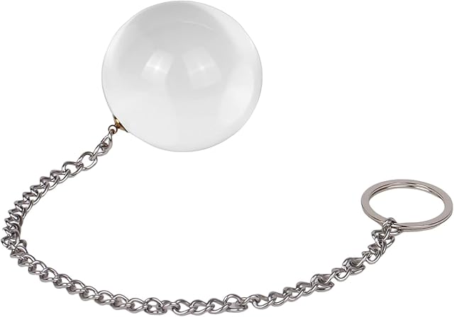 Glass Anal Beads Anal Ball Plugs, LVOJSM Crystal Anal Butt Plug with Metal Safety Chain Anus Dilator Anal Sex Toys Clear Anal Training Expander Dildo Anus Bead Massage Masturbation for Men Women (M)
