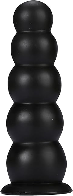 Anal Bead Butt Plug Trainer - Anal Bead Butt Plug Dildo with 5 Gradual Large Bead, Anus Dilator Anal Ball Anal Plug Prostate Massage Vaginal Anal Sex Toys for Men Women (Black)