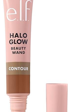 elf Halo Glow Contour Beauty Wand, Liquid Contour Wand For A Naturally Sculpted Look, Buildable Formula, Vegan & Cruelty-free, Light/Medium