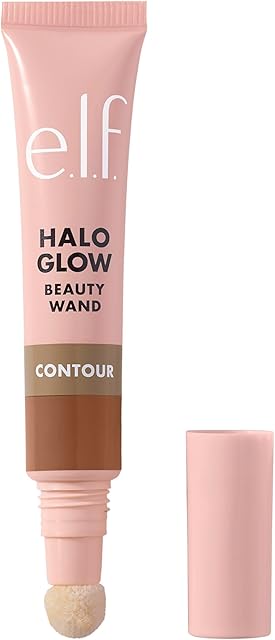 elf Halo Glow Contour Beauty Wand, Liquid Contour Wand For A Naturally Sculpted Look, Buildable Formula, Vegan & Cruelty-free, Light/Medium