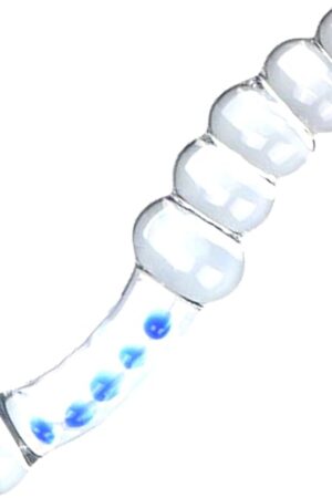 Glass Anal Beads, WTOGETAO Double Head Design Crystal Glass Pleasure Wand Dildo Penis Beads Anal Butt Plug Dildo Penis Massage G-spot Masturbator Adult Sex Toy Games for Men Women Couple
