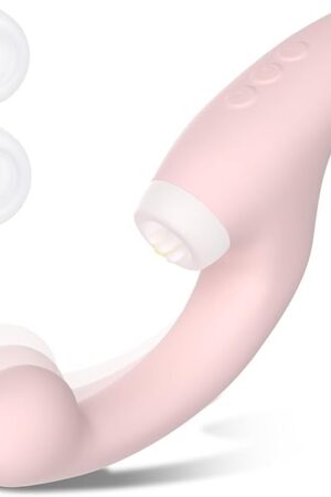 Dual Stimulation Clitoral Sucking & G-Spot Vibrator: 5 Suction Modes ? 5 Vibration Patterns with 2 Interchangeable Licking Tips for Intense Pleasure