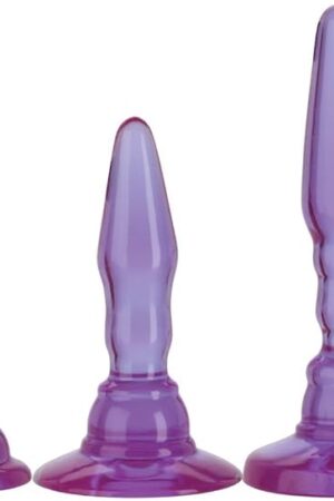 Doc Johnson - Wendy Williams Anal Trainer Kit - 3 Anal Plugs - Graduated Anal Training System - Purple