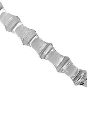 Crystal Glass Anal Butt Plug Anal Beads Transparent Anal Plug Sex Toys with Drawstring Glass Anal Balls Anal Dildo Anal Toys for Women Men Couples Anal Expander Anal Chain Sex Toy (Transparent, s)