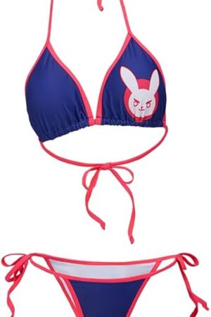 Women's Sexy Lingerie Bunny Bikini Swimsuit Two Piece Swimwear Bathing Suit