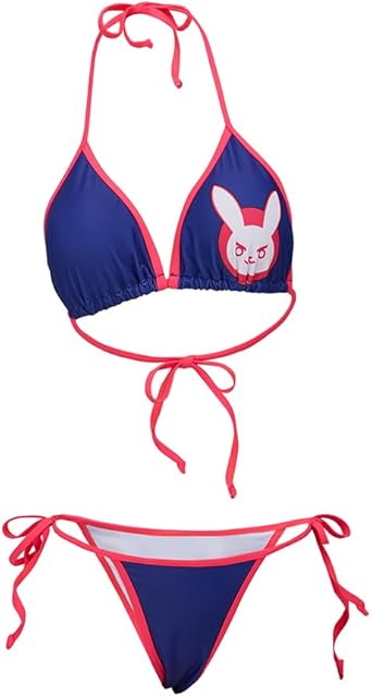 Women's Sexy Lingerie Bunny Bikini Swimsuit Two Piece Swimwear Bathing Suit