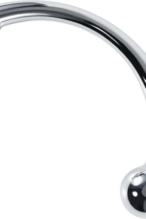 G-Spot Prostate Massager Anal Plug Double Dildo Metal Curved Butt Plug Both Ends Different Anal Training Sex Toys for Men Women Couples Masturbation (L)