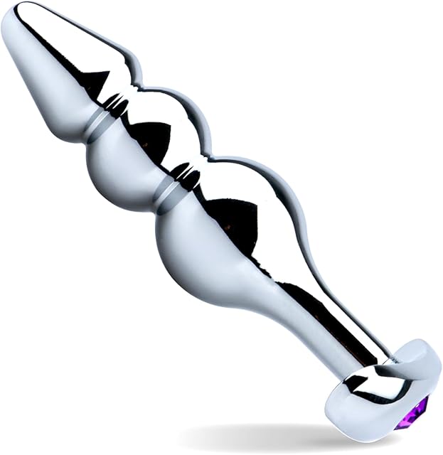 Anal Bead Butt Plug Adult 3 Beaded Training Beginners Sex Toys (Anchor)