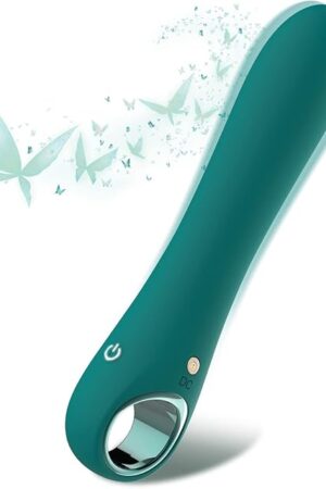 G Spot Vibrator Dildo with 10 Vibration Modes, Tuitionua Soft Silicone Powerful Vibrating Massagers for Clitoral Vagina and Anal Stimulation, Adult Sex Toys for Women or Men(Green)