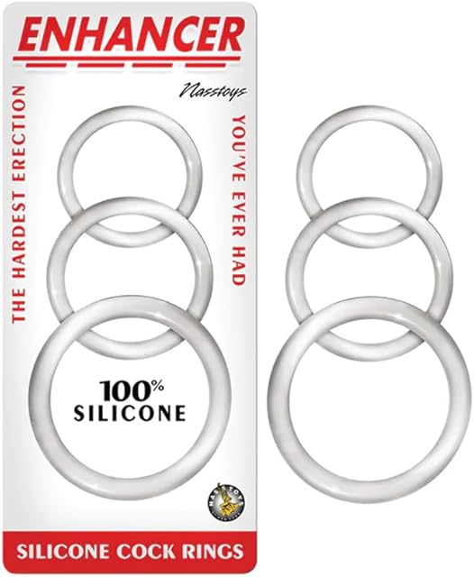 Enhancer Silicone Cockrings Clear Set/3