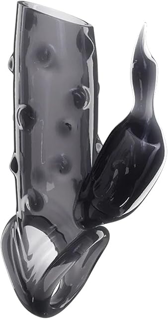 Generic Soft Cock Rings Vibrator Penis Erection Sleeve Clit Stimulation Sex Toys for Men Delay Ejaculation (Color : B, Size : C)