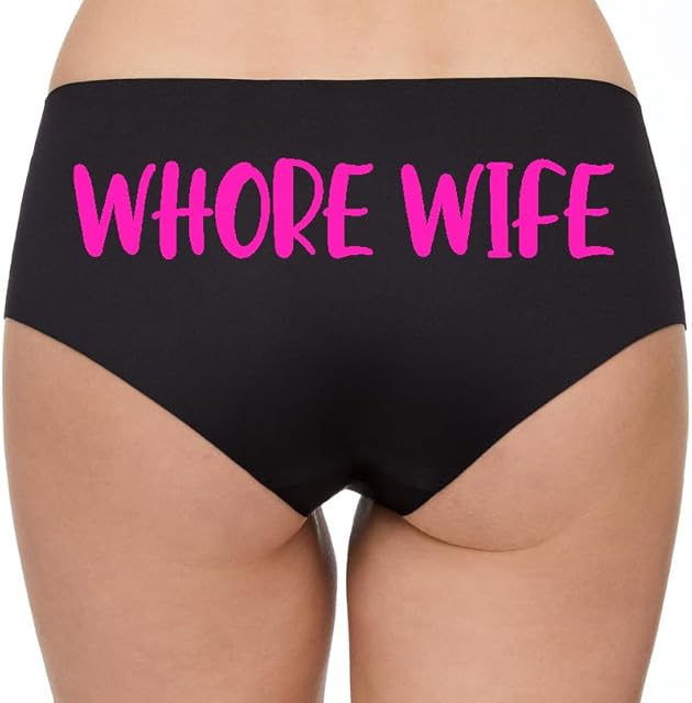 Whore Wife Funny Woman Fetish Underwear Thong, Spandex, Booty Shorts Panties