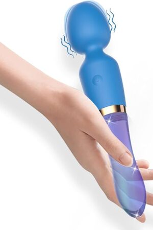 Vibrator Classic Adult Sex Toy - G-Spot Vibrator Massager, Suitable for Female Clitoral Nipple Stimulation, Colorful Glass Sex Toy with 10 Vibration Frequencies, Adult Sex Toy