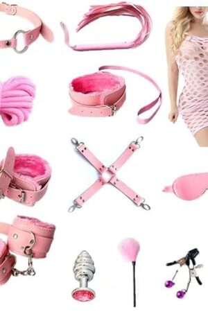 BDSM Restraints Sex Toys 13pc Bondage Restraints Set Fetish Bed Restraints Kits for Beginners,Gang Ball Play, Vibrators Massagers, Bondage kit for Couples Sex